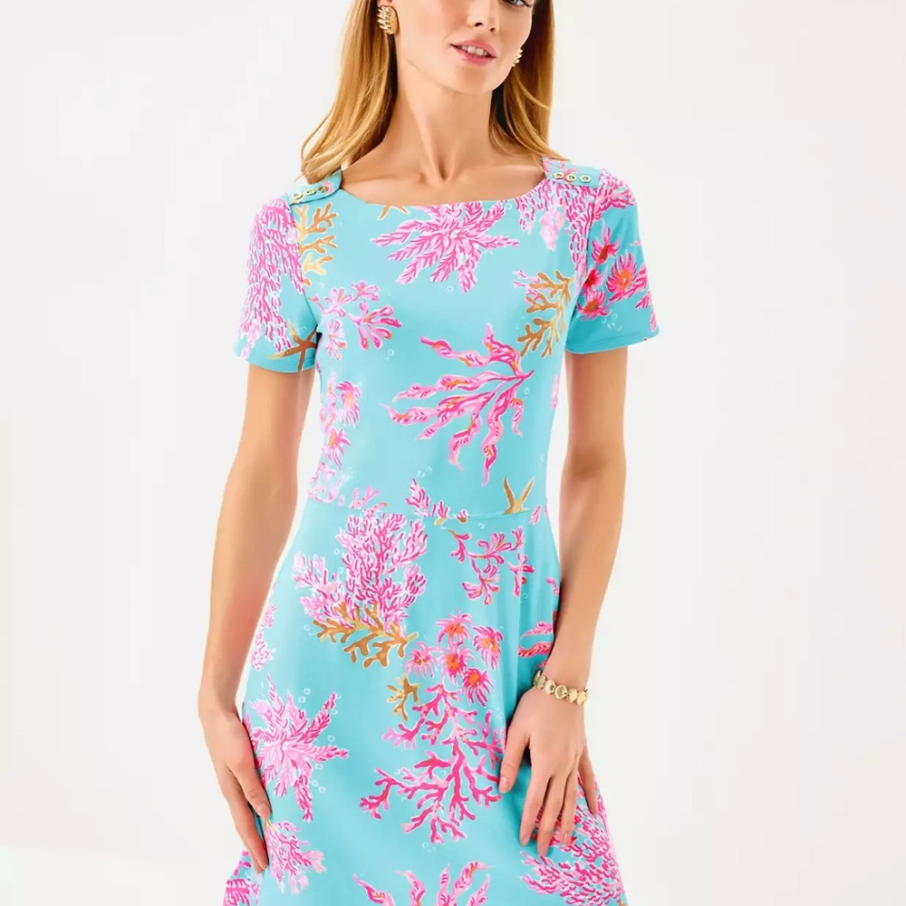 NWT Lilly Pulitzer BRAY DRESS 👗 UPF 50+ in “Royal Coral” MSRP $148 NWT sz XL